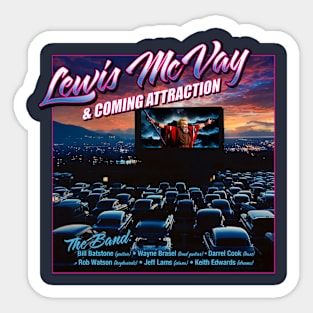 Back Logo -1982  Lewis McVay & Coming Attraction Sticker